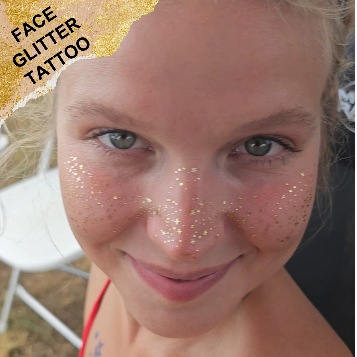 Glitter Freckle Tattoos - Gold