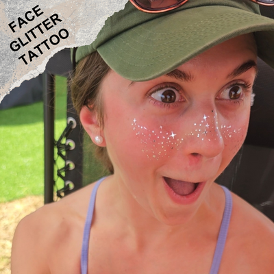 Glitter Freckle Tattoos - Silver