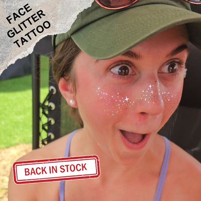 Glitter Freckle Tattoos - Silver