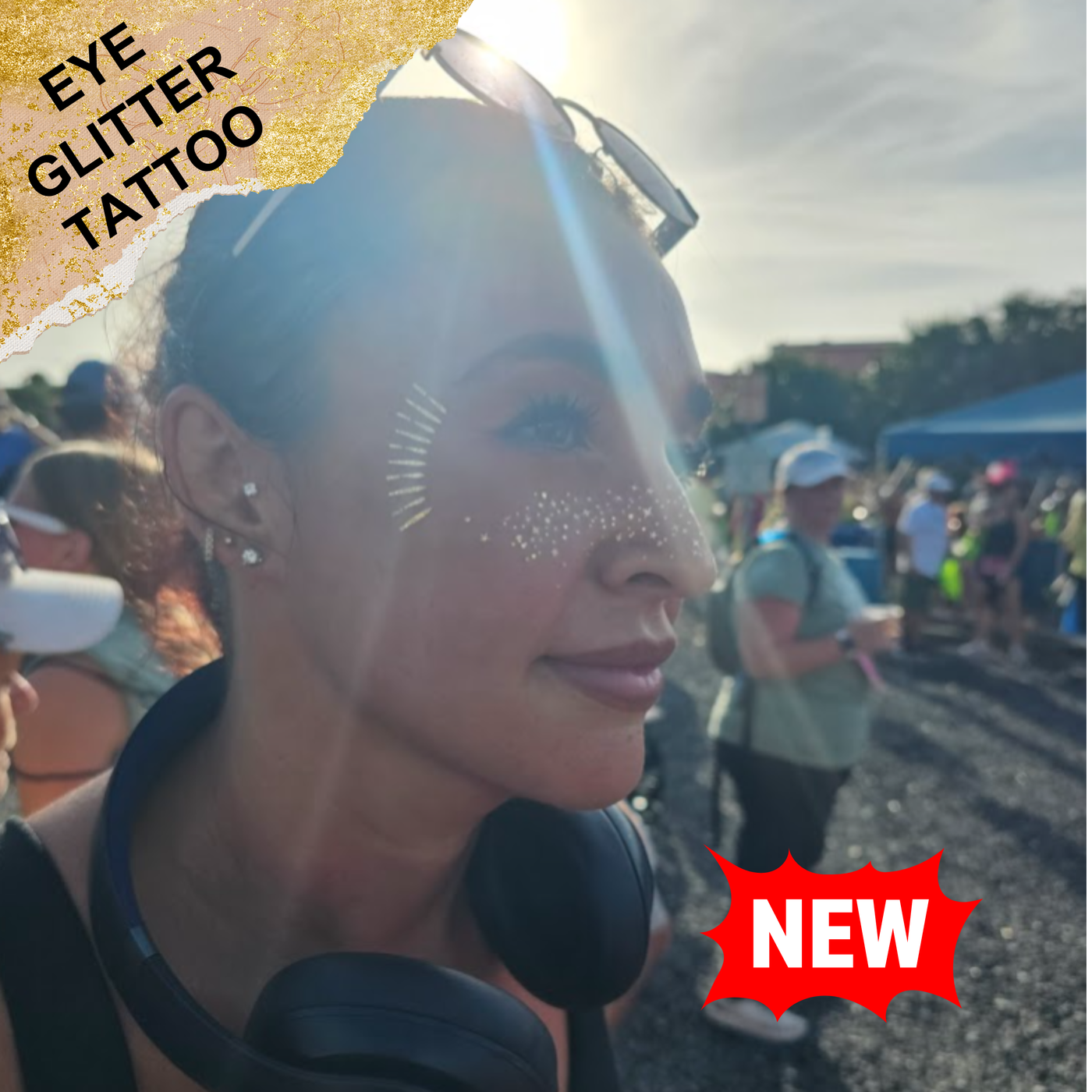 Glitter Eye and Cheek Tattoos - Individuals