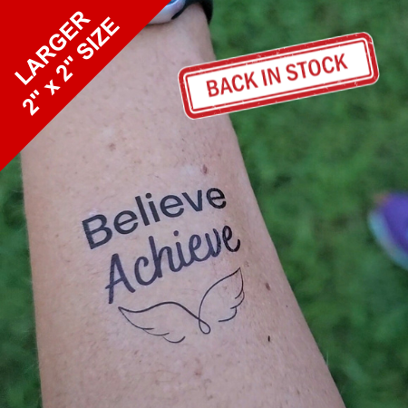 Believe Achieve Mantra Tattoo