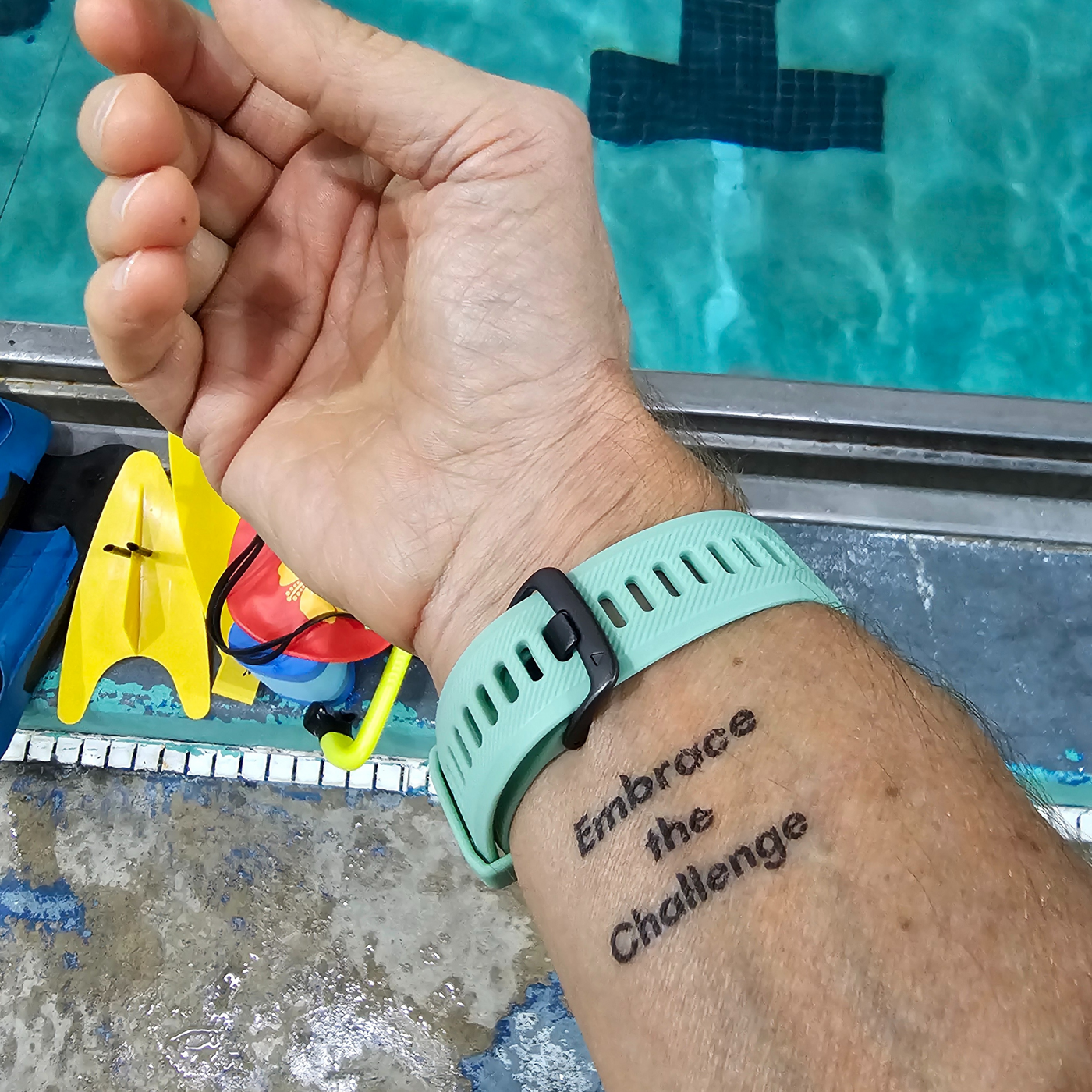 Embrace the Challenge Mantra Tattoo