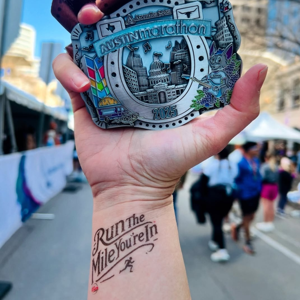 Run The Mile You're In Tattoo