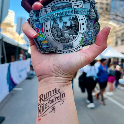 Run The Mile You're In Tattoo