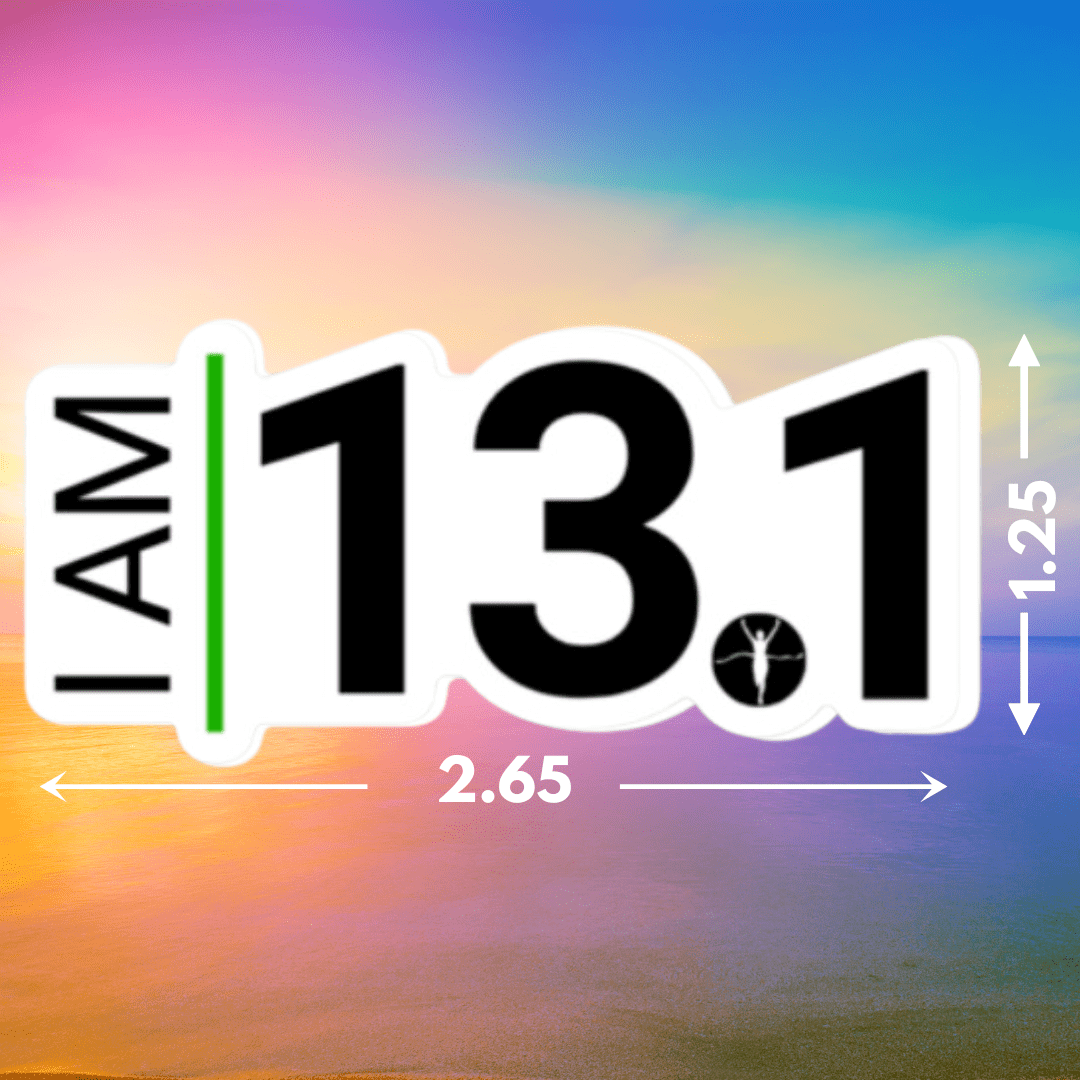 Am13 Sticker I Am 13.1 Half Marathon Sticker | My Race Tatts